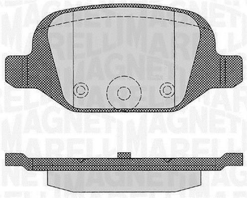 Jogo de 4 pastilhas de travão MAGNETI MARELLI ref. 363916060216