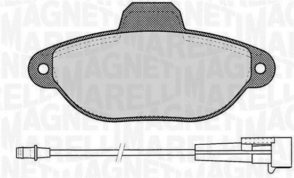 Jogo de 4 pastilhas de travão MAGNETI MARELLI ref. 363916060217