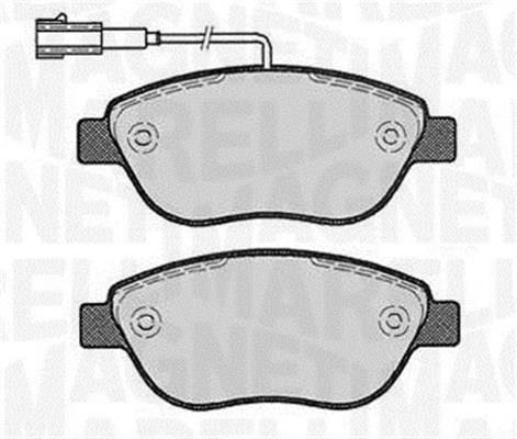 Jeu de 4 plaquettes de frein MAGNETI MARELLI ref. 363916060221