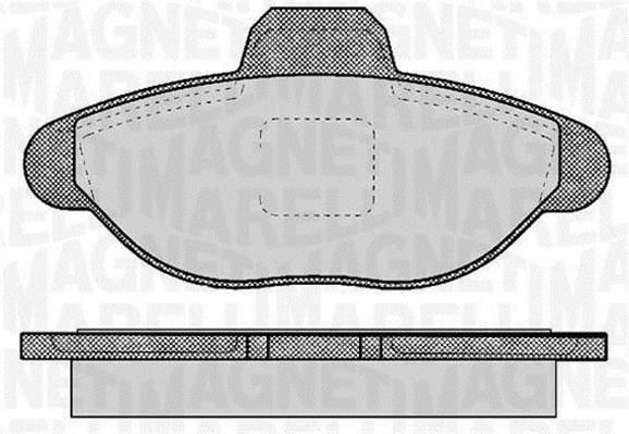 Jeu de 4 plaquettes de frein MAGNETI MARELLI ref. 363916060223