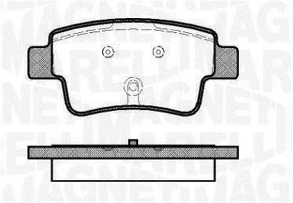 Jogo de 4 pastilhas de travão MAGNETI MARELLI ref. 363916060230