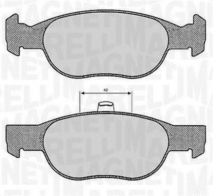 Jogo de 4 pastilhas de travão MAGNETI MARELLI ref. 363916060239