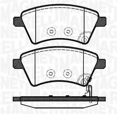 Jogo de 4 pastilhas de travão MAGNETI MARELLI ref. 363916060241
