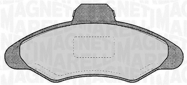 Jogo de 4 pastilhas de travão MAGNETI MARELLI ref. 363916060246