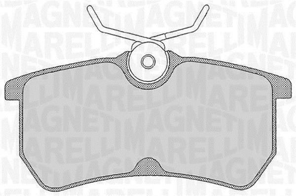 Jeu de 4 plaquettes de frein MAGNETI MARELLI 363916060253