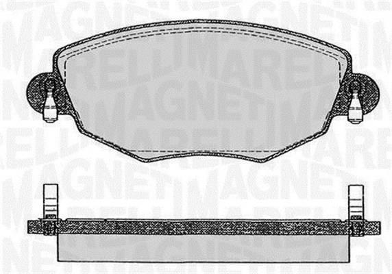Jogo de 4 pastilhas de travão MAGNETI MARELLI ref. 363916060266