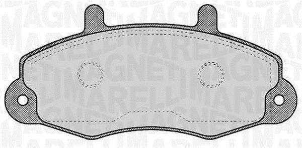Jogo de 4 pastilhas de travão MAGNETI MARELLI ref. 363916060269