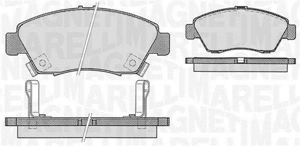Jogo de 4 pastilhas de travão MAGNETI MARELLI ref. 363916060275