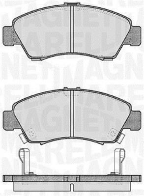 Jogo de 4 pastilhas de travão MAGNETI MARELLI ref. 363916060276