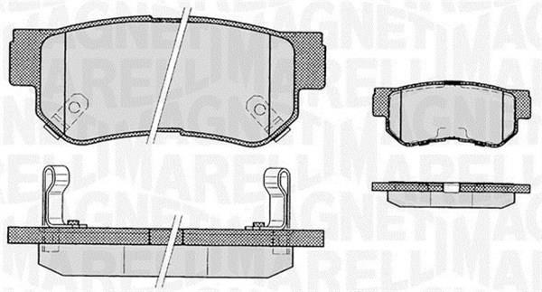 Jogo de 4 pastilhas de travão MAGNETI MARELLI ref. 363916060278