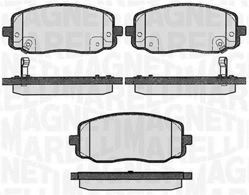Jeu de 4 plaquettes de frein MAGNETI MARELLI ref. 363916060280