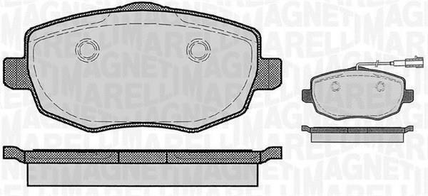Jogo de 4 pastilhas de travão MAGNETI MARELLI ref. 363916060290