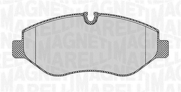 Jeu de 4 plaquettes de frein MAGNETI MARELLI ref. 363916060298