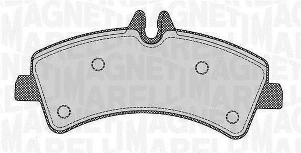 Jogo de 4 pastilhas de travão MAGNETI MARELLI ref. 363916060299