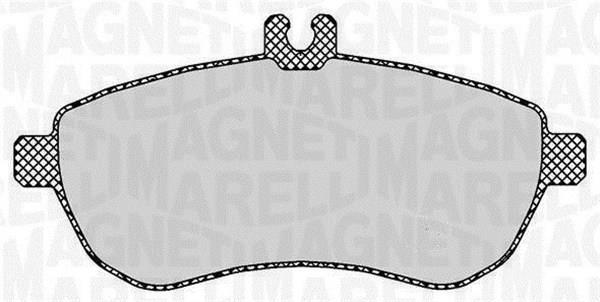 Jeu de 4 plaquettes de frein MAGNETI MARELLI ref. 363916060313
