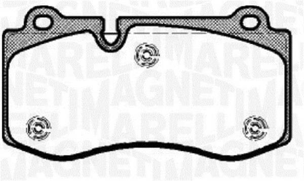Jogo de 4 pastilhas de travão MAGNETI MARELLI ref. 363916060317