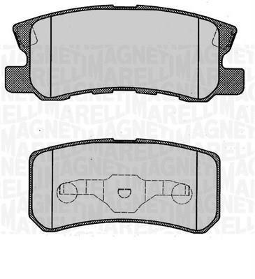 Jeu de 4 plaquettes de frein MAGNETI MARELLI ref. 363916060340