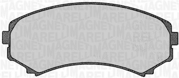 Jeu de 4 plaquettes de frein MAGNETI MARELLI ref. 363916060342