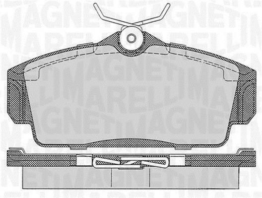 Jogo de 4 pastilhas de travão MAGNETI MARELLI ref. 363916060344