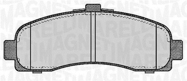 Jogo de 4 pastilhas de travão MAGNETI MARELLI ref. 363916060346