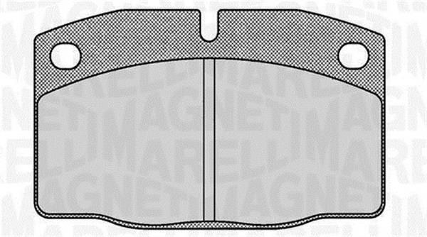 Jogo de 4 pastilhas de travão MAGNETI MARELLI ref. 363916060354
