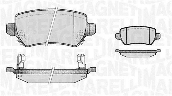 Jogo de 4 pastilhas de travão MAGNETI MARELLI ref. 363916060356