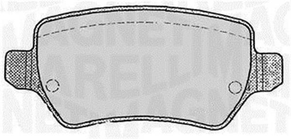 Jeu de 4 plaquettes de frein MAGNETI MARELLI ref. 363916060358