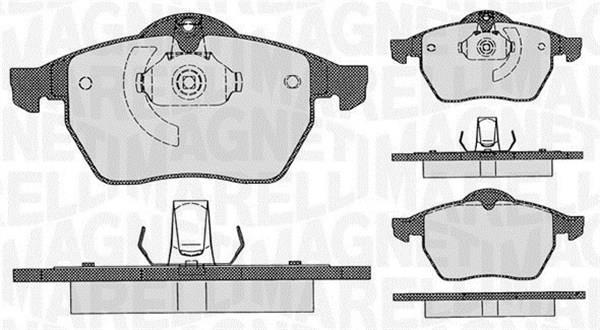 Jogo de 4 pastilhas de travão MAGNETI MARELLI ref. 363916060360