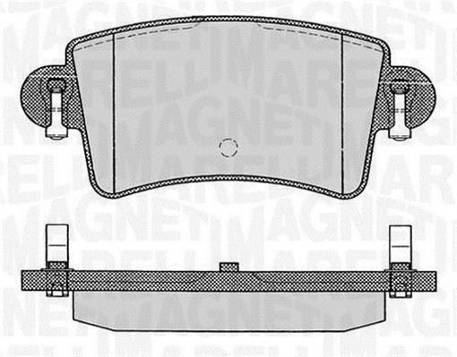Jeu de 4 plaquettes de frein MAGNETI MARELLI ref. 363916060365