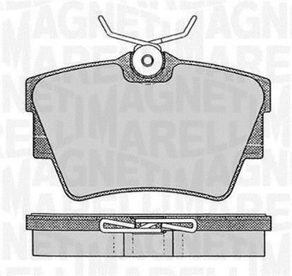 Jogo de 4 pastilhas de travão MAGNETI MARELLI ref. 363916060370