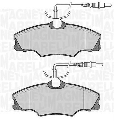 Jogo de 4 pastilhas de travão MAGNETI MARELLI ref. 363916060374