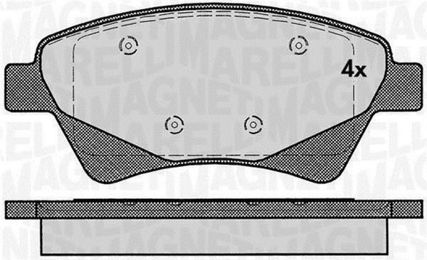 Jogo de 4 pastilhas de travão MAGNETI MARELLI ref. 363916060380
