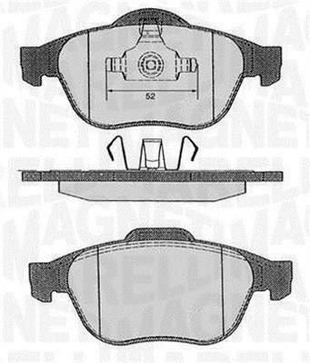 Jogo de 4 pastilhas de travão MAGNETI MARELLI ref. 363916060383