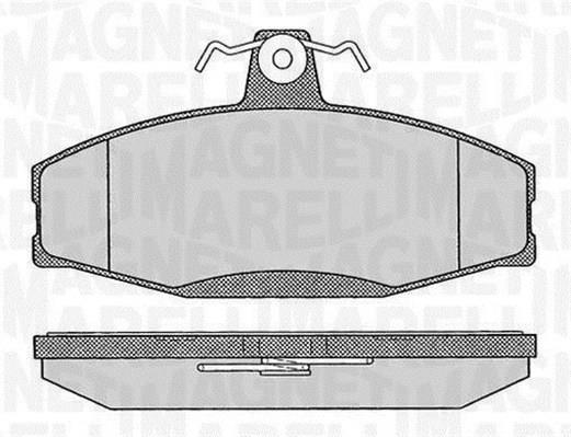 Jogo de 4 pastilhas de travão MAGNETI MARELLI ref. 363916060397