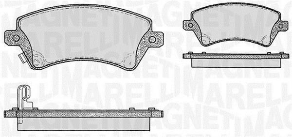 Jogo de 4 pastilhas de travão MAGNETI MARELLI ref. 363916060408