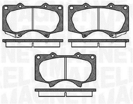 Jeu de 4 plaquettes de frein MAGNETI MARELLI ref. 363916060409