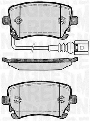 Jogo de 4 pastilhas de travão MAGNETI MARELLI ref. 363916060412