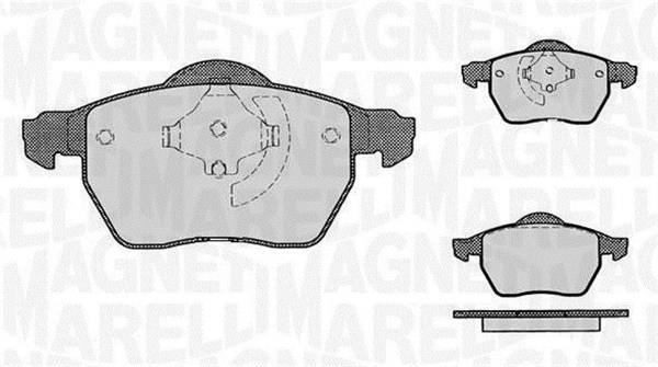 Jogo de 4 pastilhas de travão MAGNETI MARELLI ref. 363916060421