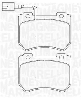 Jogo de 4 pastilhas de travão MAGNETI MARELLI ref. 363916060423