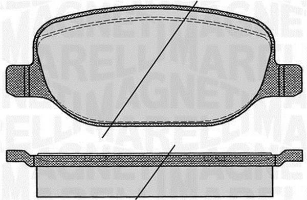 Jogo de 4 pastilhas de travão MAGNETI MARELLI ref. 363916060425