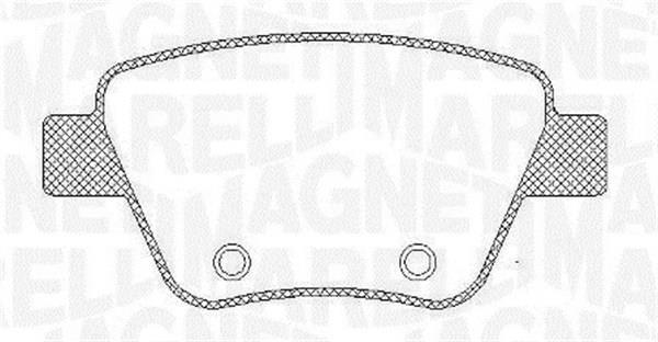 Jogo de 4 pastilhas de travão MAGNETI MARELLI ref. 363916060441