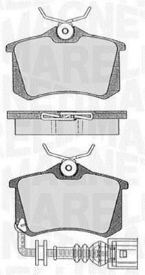 Jeu de 4 plaquettes de frein MAGNETI MARELLI ref. 363916060442