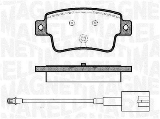 Jogo de 4 pastilhas de travão MAGNETI MARELLI ref. 363916060446