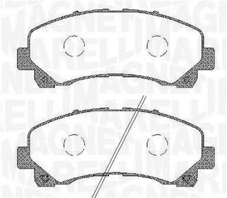 Jogo de 4 pastilhas de travão MAGNETI MARELLI ref. 363916060449