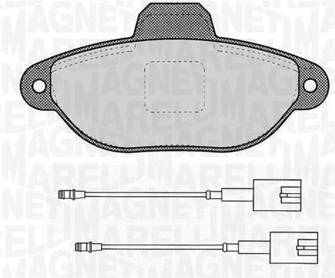 Jogo de 4 pastilhas de travão MAGNETI MARELLI ref. 363916060453