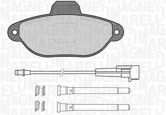 Jogo de 4 pastilhas de travão MAGNETI MARELLI ref. 363916060455