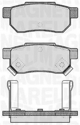 Jogo de 4 pastilhas de travão MAGNETI MARELLI ref. 363916060457
