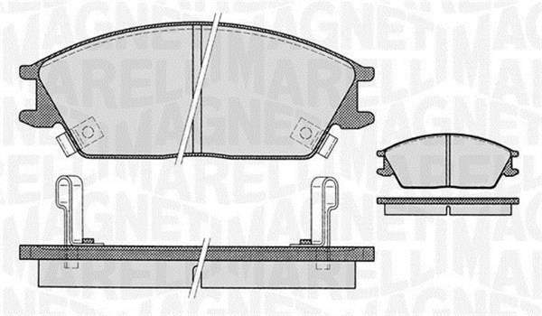 Jogo de 4 pastilhas de travão MAGNETI MARELLI ref. 363916060459
