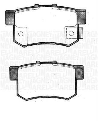 Jogo de 4 pastilhas de travão MAGNETI MARELLI ref. 363916060461