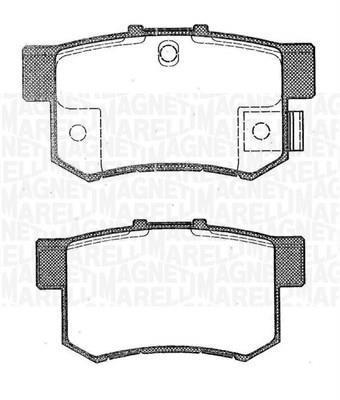 Jogo de 4 pastilhas de travão MAGNETI MARELLI ref. 363916060462